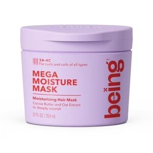 Being MEGA MOISTURE Hair Mask with Cocoa Butter and Oat Extract, 12 fl oz / 364